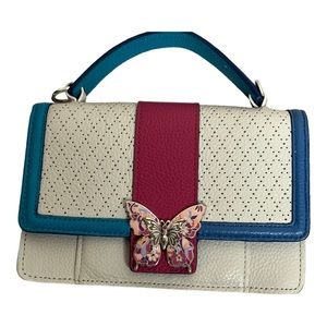 Brighton Multicolor Crossbody Bag with Butterfly Accent